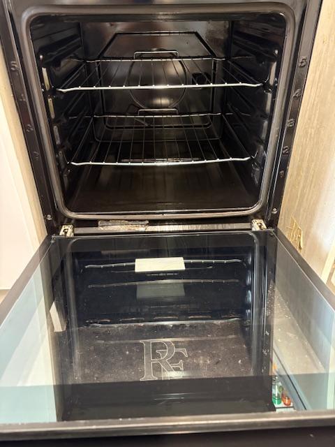 Oven interior before cleaning