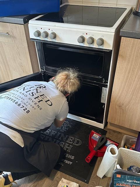 Oven cleaning result